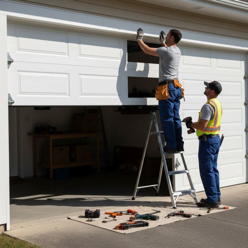 Local Garage Door Painting pros at work